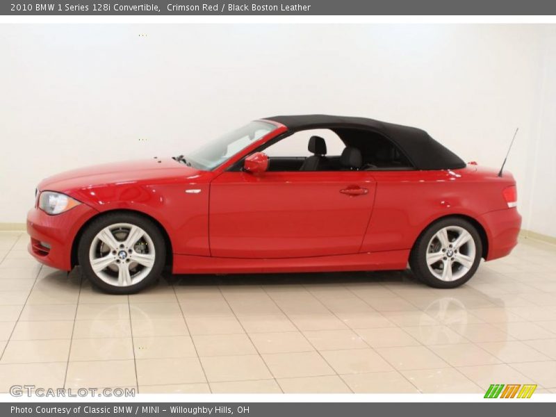 Crimson Red / Black Boston Leather 2010 BMW 1 Series 128i Convertible