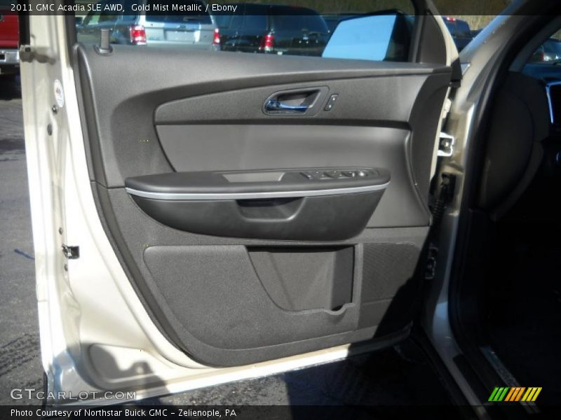 Gold Mist Metallic / Ebony 2011 GMC Acadia SLE AWD