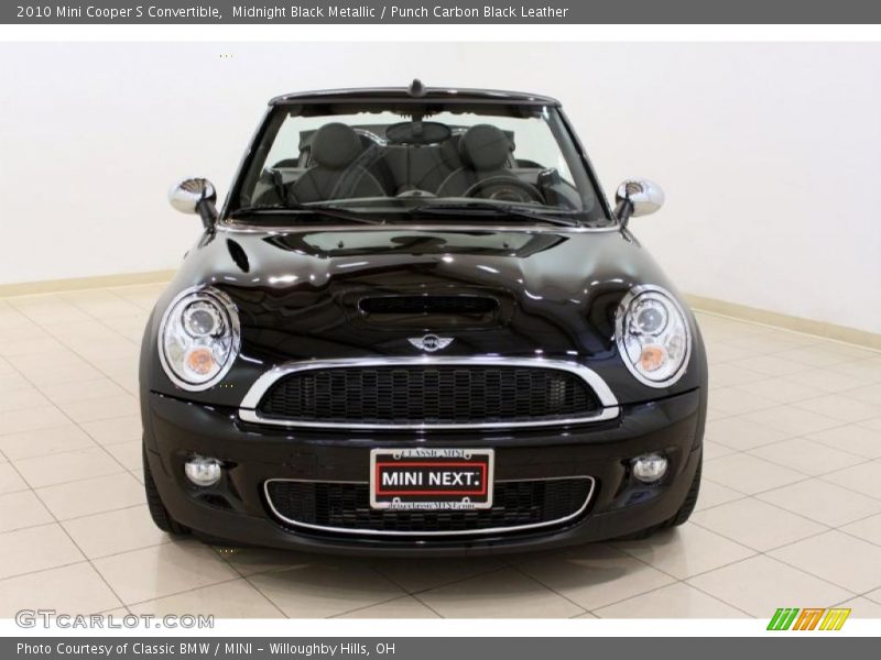 Midnight Black Metallic / Punch Carbon Black Leather 2010 Mini Cooper S Convertible