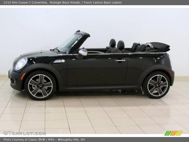 Midnight Black Metallic / Punch Carbon Black Leather 2010 Mini Cooper S Convertible