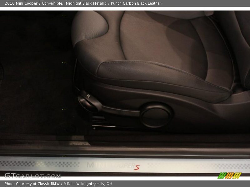 Midnight Black Metallic / Punch Carbon Black Leather 2010 Mini Cooper S Convertible