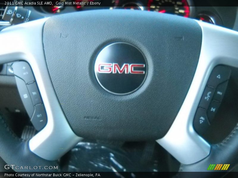 Gold Mist Metallic / Ebony 2011 GMC Acadia SLE AWD