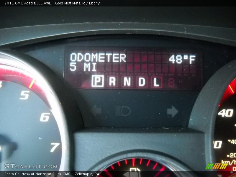 Gold Mist Metallic / Ebony 2011 GMC Acadia SLE AWD