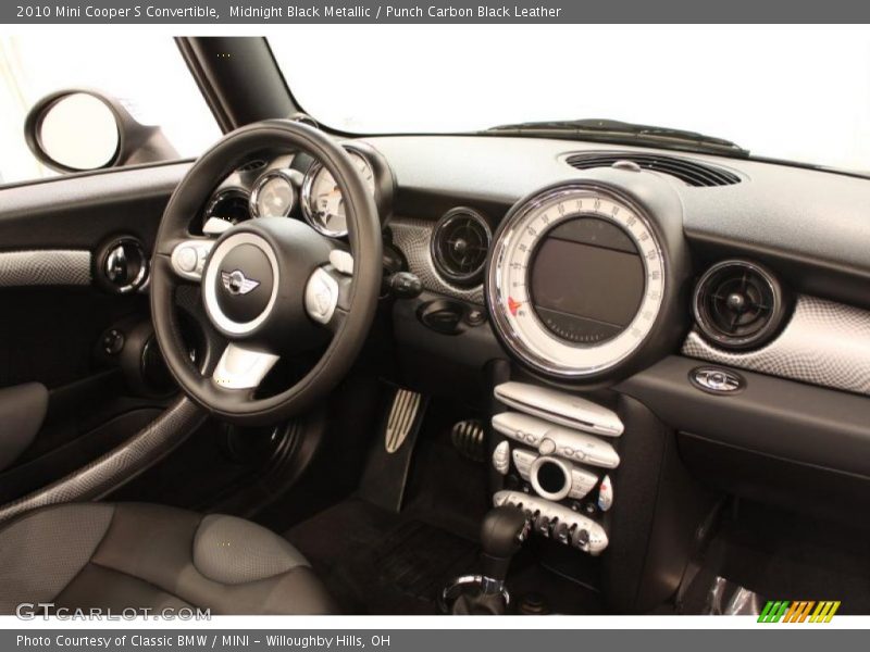 Midnight Black Metallic / Punch Carbon Black Leather 2010 Mini Cooper S Convertible