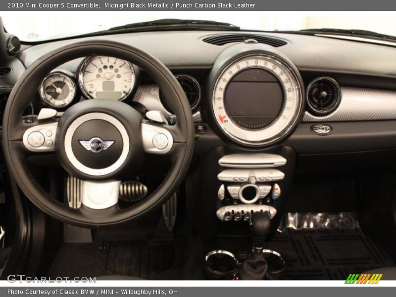 Midnight Black Metallic / Punch Carbon Black Leather 2010 Mini Cooper S Convertible