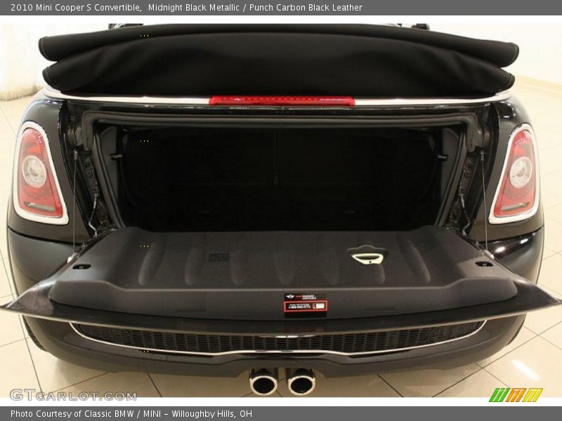 Midnight Black Metallic / Punch Carbon Black Leather 2010 Mini Cooper S Convertible