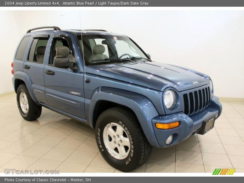 Atlantic Blue Pearl / Light Taupe/Dark Slate Gray 2004 Jeep Liberty Limited 4x4
