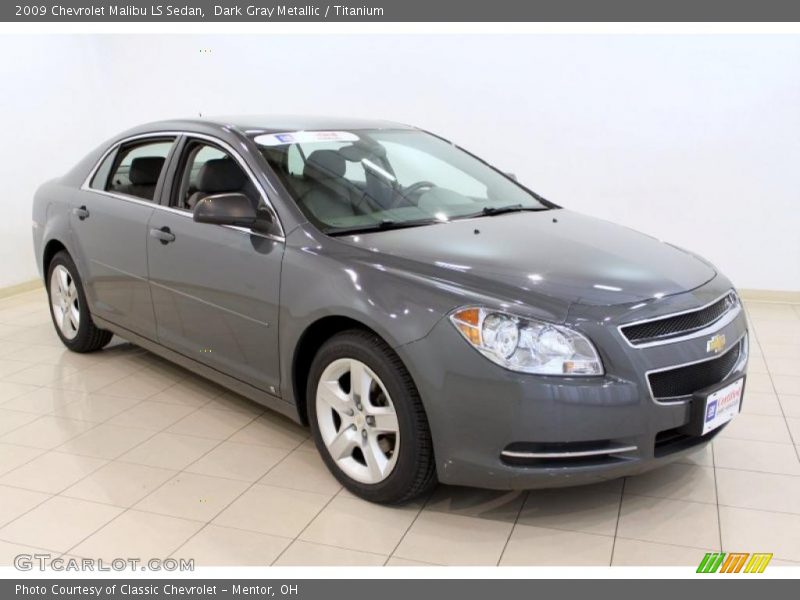Dark Gray Metallic / Titanium 2009 Chevrolet Malibu LS Sedan