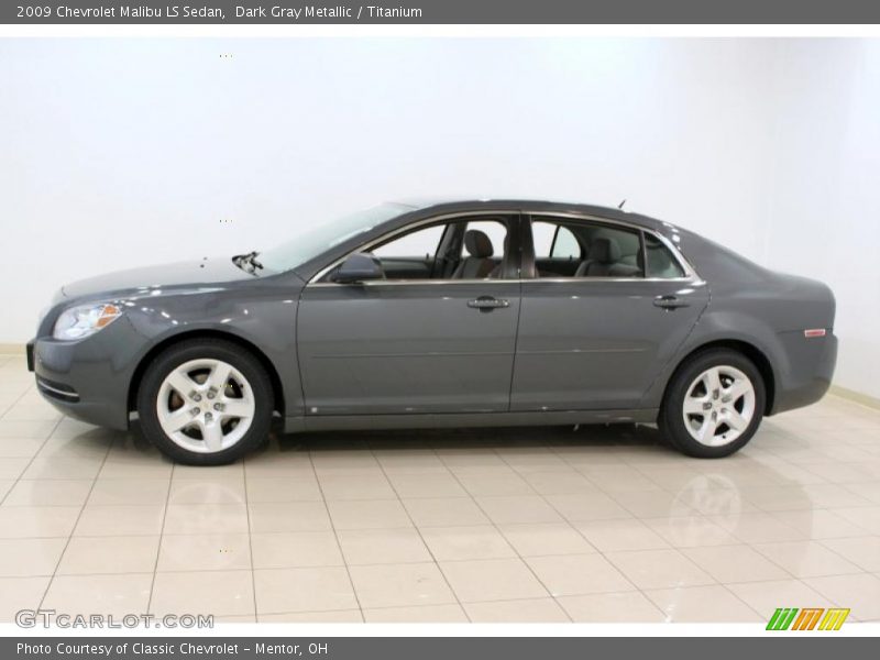 Dark Gray Metallic / Titanium 2009 Chevrolet Malibu LS Sedan