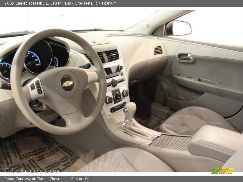 Dark Gray Metallic / Titanium 2009 Chevrolet Malibu LS Sedan