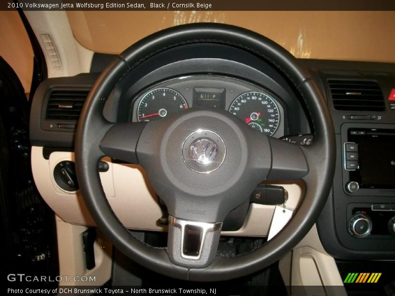 Black / Cornsilk Beige 2010 Volkswagen Jetta Wolfsburg Edition Sedan