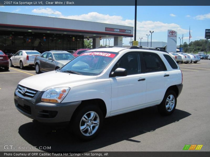 Clear White / Black 2007 Kia Sportage LX V6