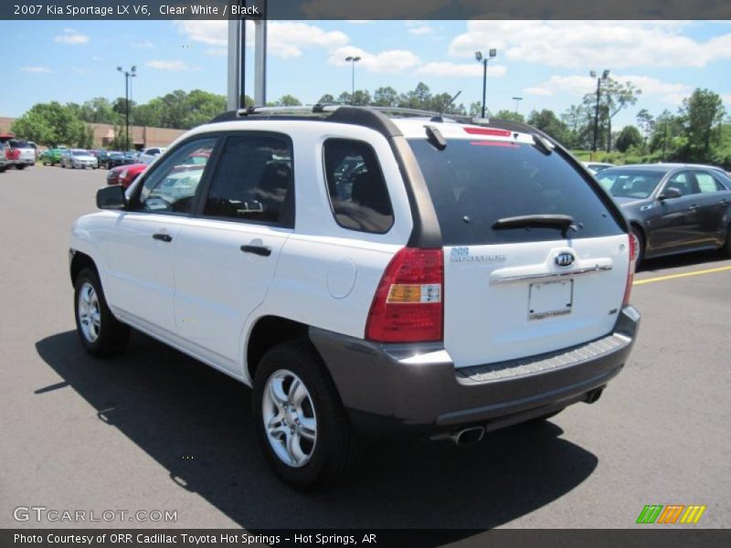 Clear White / Black 2007 Kia Sportage LX V6