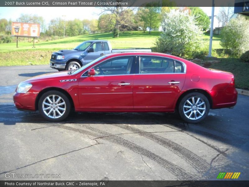 Crimson Pearl Tintcoat / Cocoa/Cashmere 2007 Buick Lucerne CXS