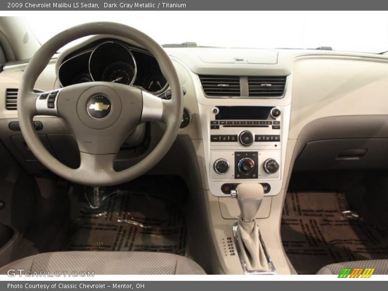 Dark Gray Metallic / Titanium 2009 Chevrolet Malibu LS Sedan