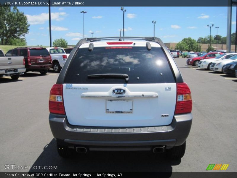 Clear White / Black 2007 Kia Sportage LX V6