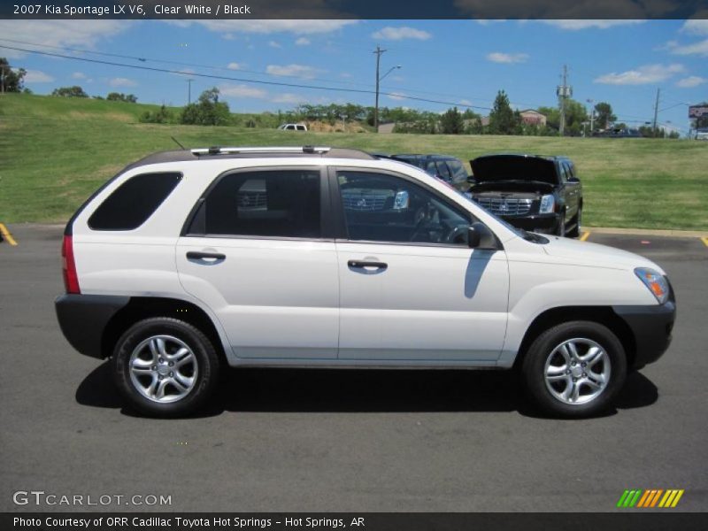 Clear White / Black 2007 Kia Sportage LX V6