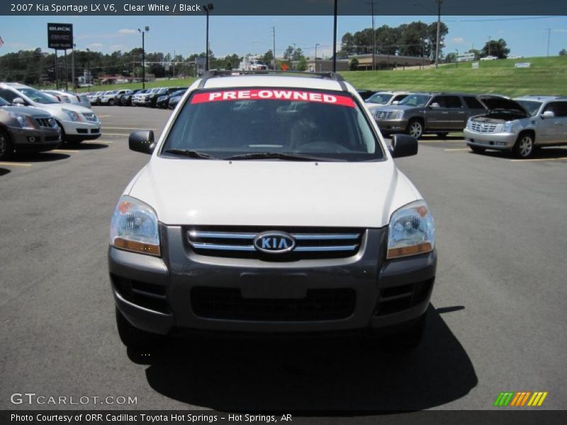 Clear White / Black 2007 Kia Sportage LX V6