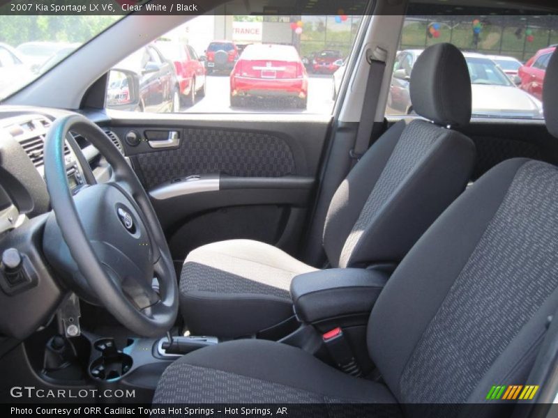Clear White / Black 2007 Kia Sportage LX V6