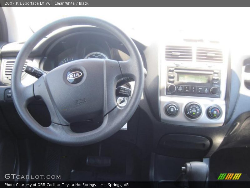 Clear White / Black 2007 Kia Sportage LX V6