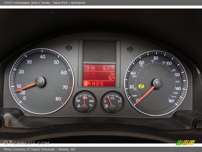  2009 Jetta S Sedan S Sedan Gauges