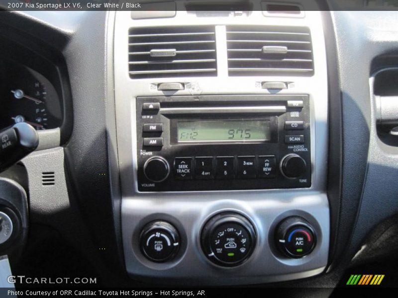 Clear White / Black 2007 Kia Sportage LX V6