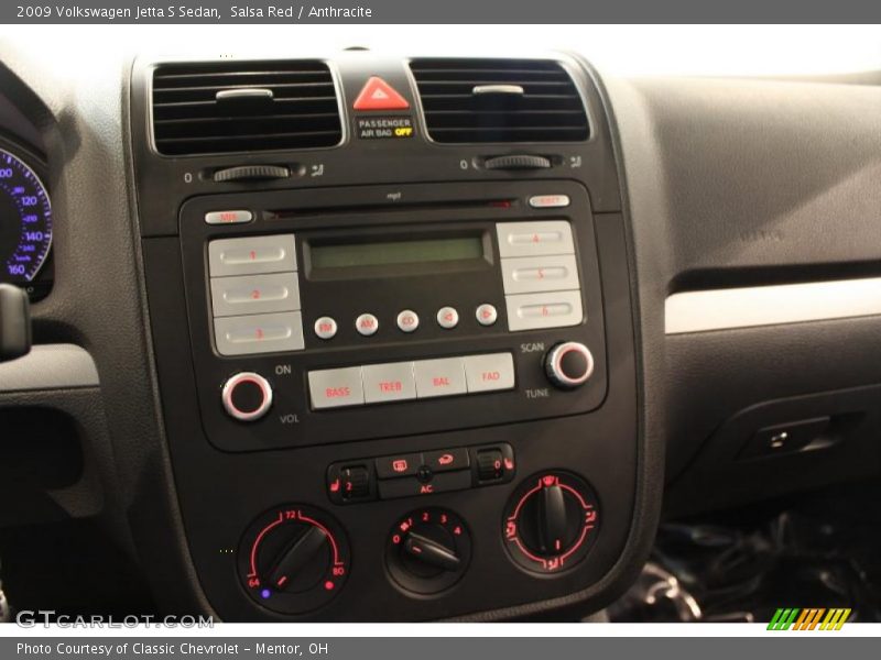 Controls of 2009 Jetta S Sedan