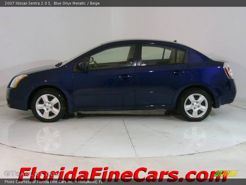 Blue Onyx Metallic / Beige 2007 Nissan Sentra 2.0 S