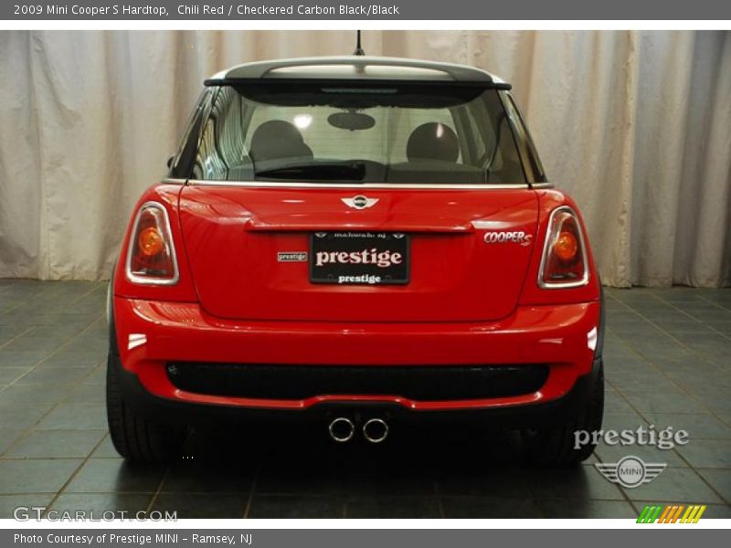 Chili Red / Checkered Carbon Black/Black 2009 Mini Cooper S Hardtop