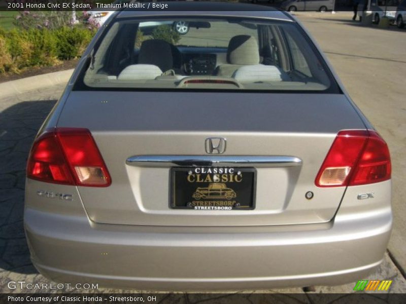 Titanium Metallic / Beige 2001 Honda Civic EX Sedan