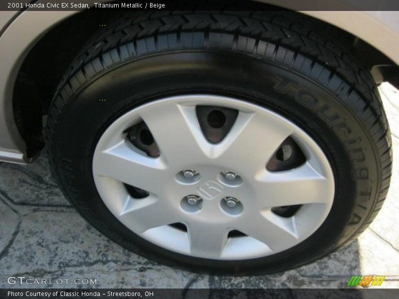 Titanium Metallic / Beige 2001 Honda Civic EX Sedan