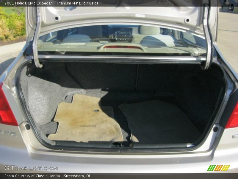 Titanium Metallic / Beige 2001 Honda Civic EX Sedan