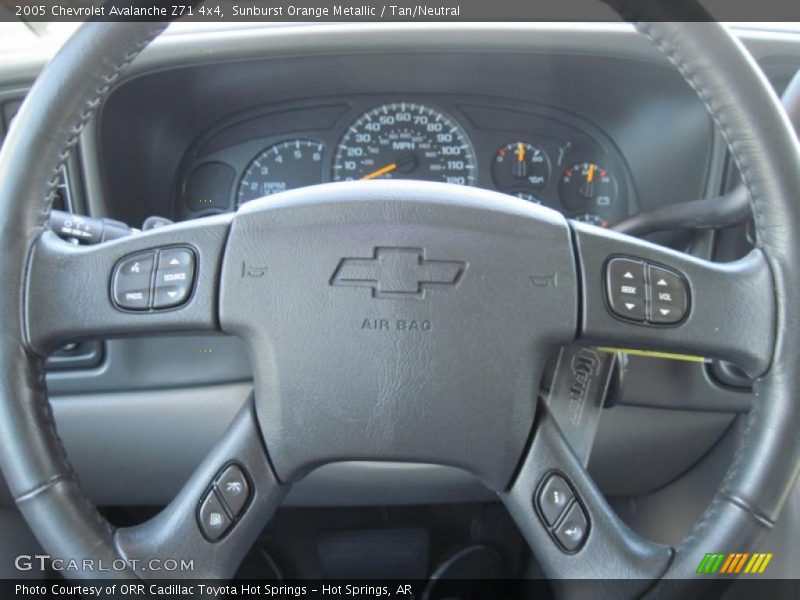 Sunburst Orange Metallic / Tan/Neutral 2005 Chevrolet Avalanche Z71 4x4