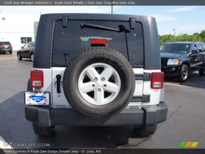 Bright Silver Metallic / Dark Slate Gray/Med Slate Gray 2008 Jeep Wrangler Unlimited X