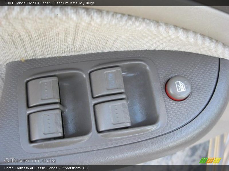 Titanium Metallic / Beige 2001 Honda Civic EX Sedan