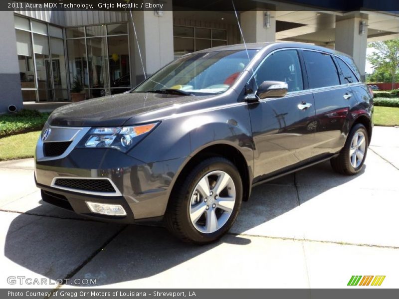 Grigio Metallic / Ebony 2011 Acura MDX Technology