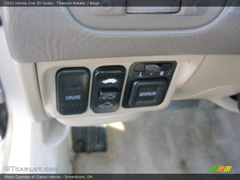 Titanium Metallic / Beige 2001 Honda Civic EX Sedan