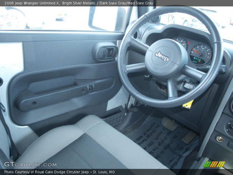 Bright Silver Metallic / Dark Slate Gray/Med Slate Gray 2008 Jeep Wrangler Unlimited X