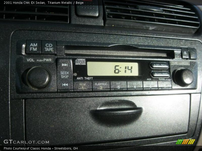 Titanium Metallic / Beige 2001 Honda Civic EX Sedan