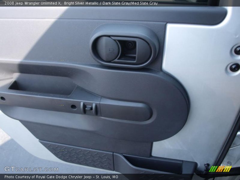 Bright Silver Metallic / Dark Slate Gray/Med Slate Gray 2008 Jeep Wrangler Unlimited X
