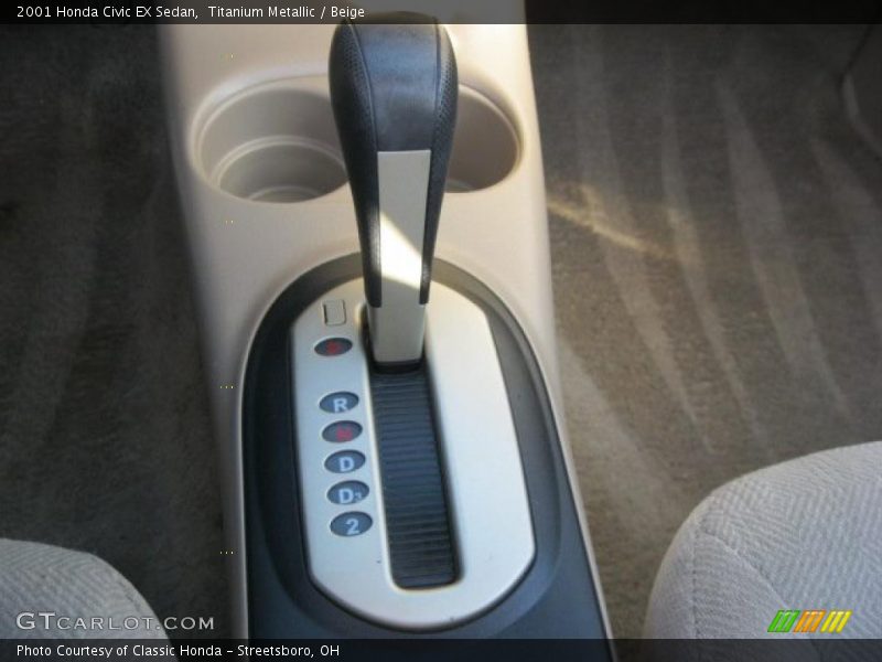 Titanium Metallic / Beige 2001 Honda Civic EX Sedan