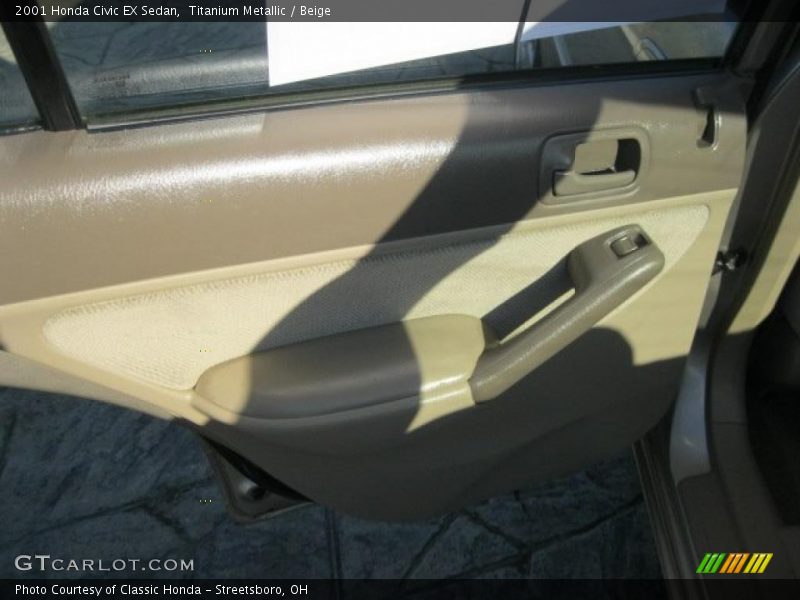 Titanium Metallic / Beige 2001 Honda Civic EX Sedan