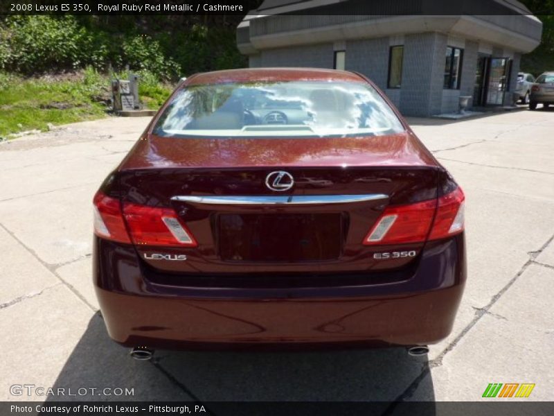 Royal Ruby Red Metallic / Cashmere 2008 Lexus ES 350