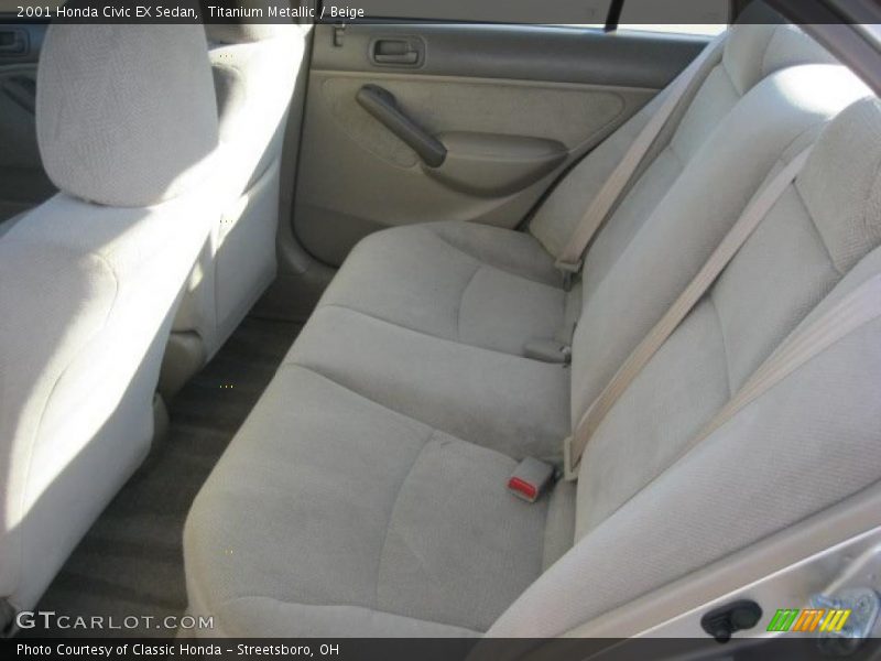 Titanium Metallic / Beige 2001 Honda Civic EX Sedan