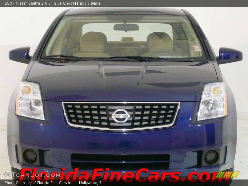 Blue Onyx Metallic / Beige 2007 Nissan Sentra 2.0 S