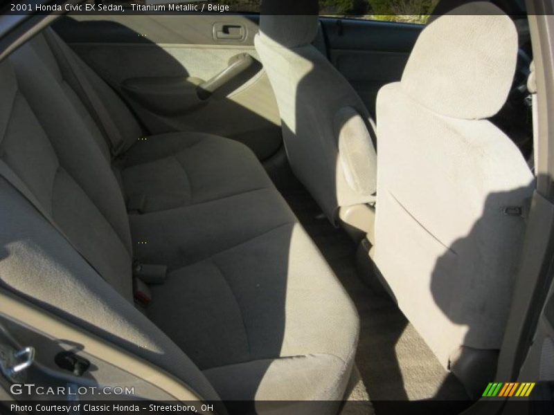 Titanium Metallic / Beige 2001 Honda Civic EX Sedan