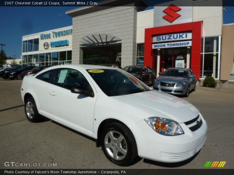Summit White / Gray 2007 Chevrolet Cobalt LS Coupe