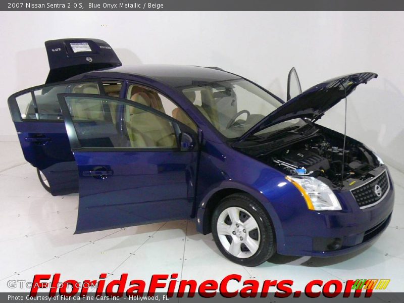 Blue Onyx Metallic / Beige 2007 Nissan Sentra 2.0 S