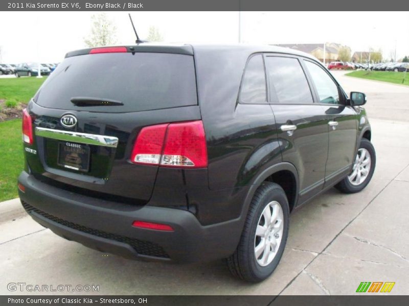 Ebony Black / Black 2011 Kia Sorento EX V6