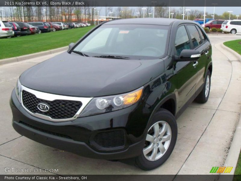 Ebony Black / Black 2011 Kia Sorento EX V6